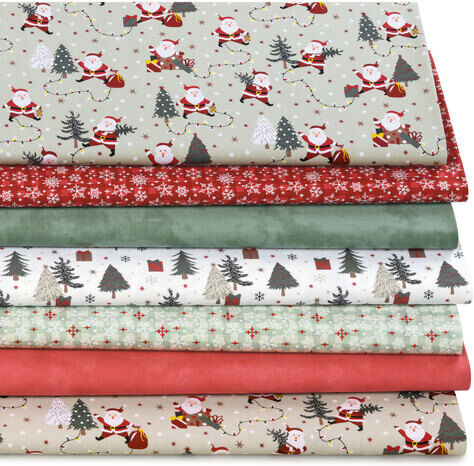 Patchwork- und Quiltpaket "Santa modern", grün-color