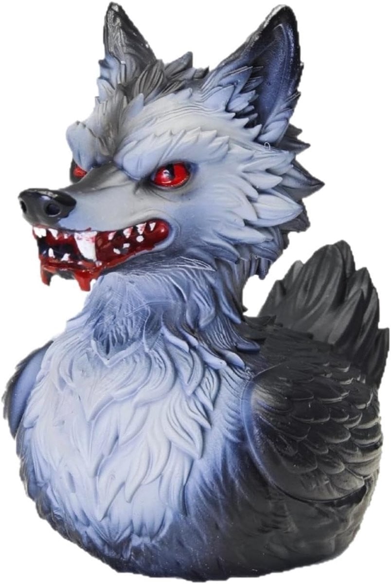 Weerwolf Eend Figuur - Horror Wolf Eend Halloween Decoratie - B/D/H: 10 x 7 x 10 cm