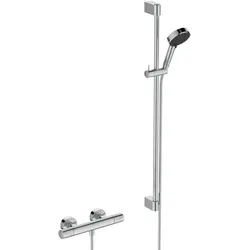 Ideal Standard Brausegarnitur mit Thermostat CerathermT25N Brausestange 90cm Chrom, A8541AA A8541AA