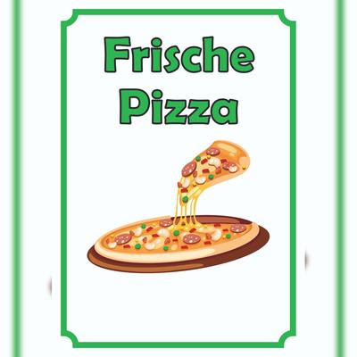 HB-Druck Frische Pizza Schild Hochkant A1 (594x841mm)