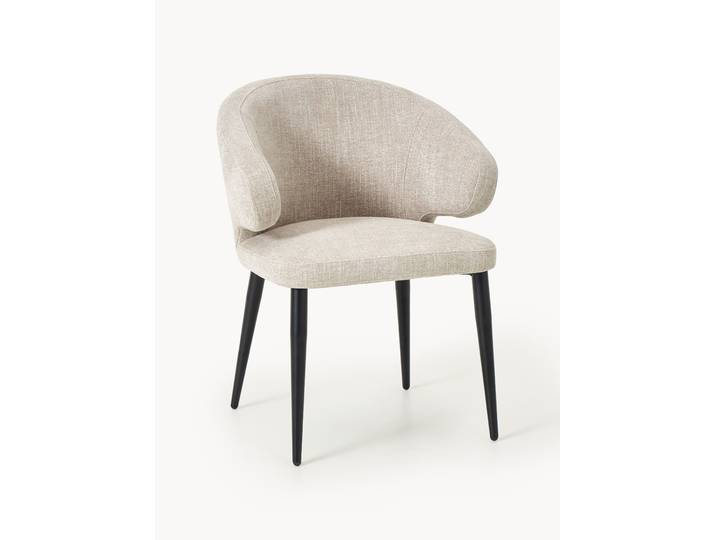 Chaise rembourrée en bouclette Celia
