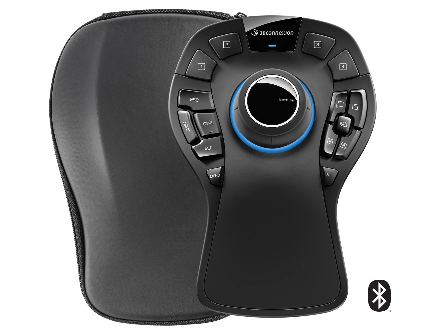 3Dconnexion SpaceMouse Pro Wireless Maus Schwarz kabelgebunden / kabellos (Bluetooth / Funk)