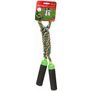 Idena Springseil 40096, Textilseil für Kinder, 230 cm, bunt, mit Softgriffen