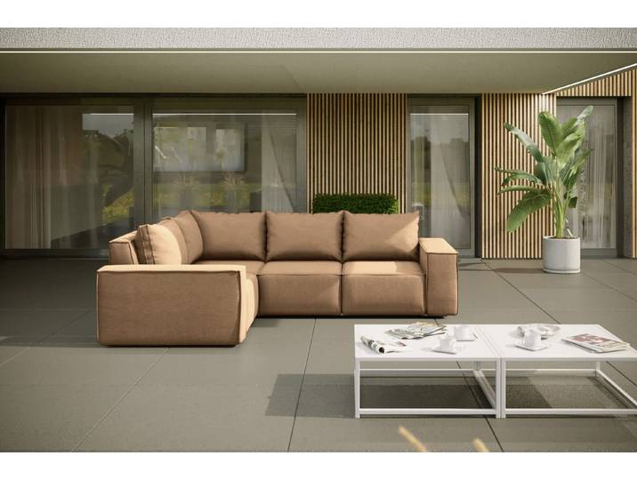 Kaiser Möbel Ecksofa Gartenmöbel für den Garten SONNE, die Terrasse, eckcouch, Bequem, komfortabel, viele Farben, für den Garten, die Terrasse