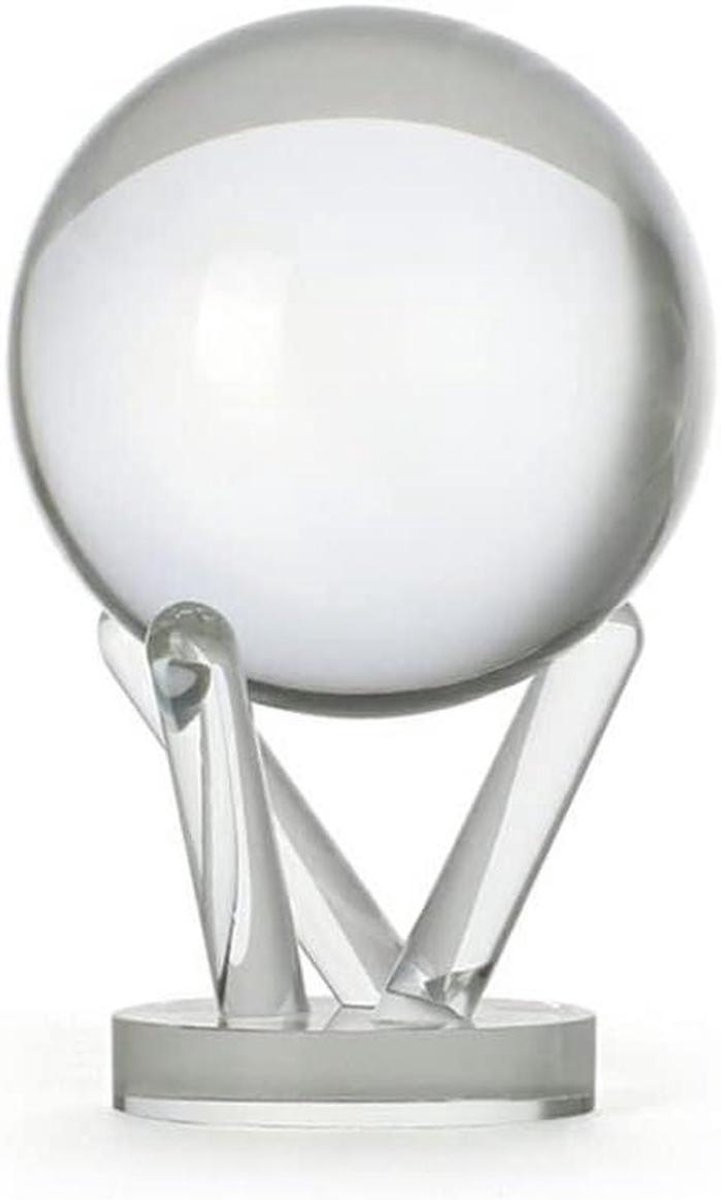 Transparante kristallen wegwijzer bol als tafeldecoratie, 16-18 cm