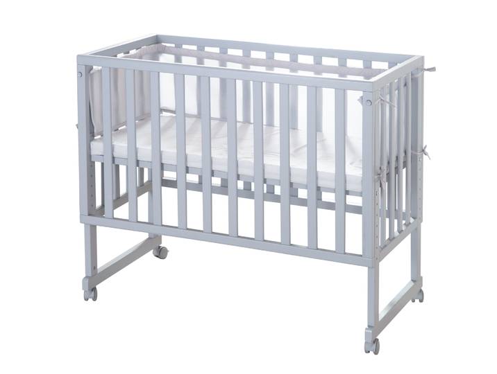 Stuben- & Beistellbett 'roba Style' 3 in 1 in taupe inkl. Matratze & Nestchen