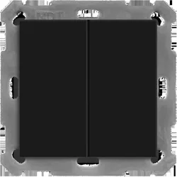 MDT KNX Taster 2-fach Light 55 Basic schwarz matt BE-TAL55B206.01