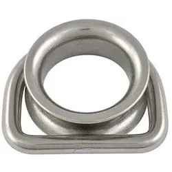 D-Ring mit Kausche, Segelecke, A4, 8x50mm, für 8mm Seil