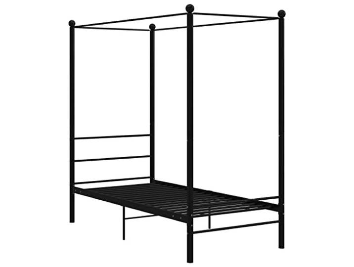 vidaXL Himmelbett Schwarz Metall 100x200 cm
