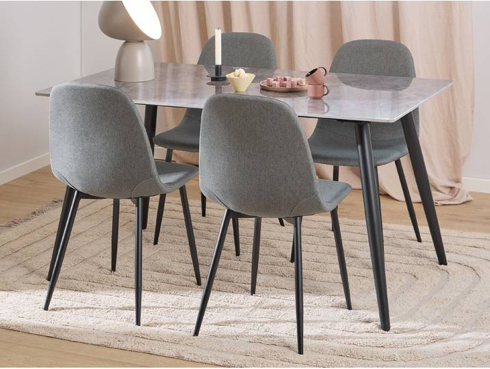 freiraum Essgruppe Wicklow, (5-teilig) dunkelgrau / Batis grau - 140x75x80 (BxHxT)
