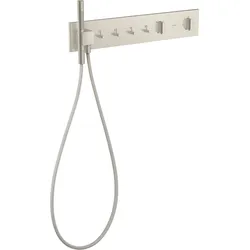 hansgrohe AXOR ShowerComposition Thermostatmodul Select, 4 Verbraucher, 610/110, 12573800, Farbe: Edelstahl-Optik