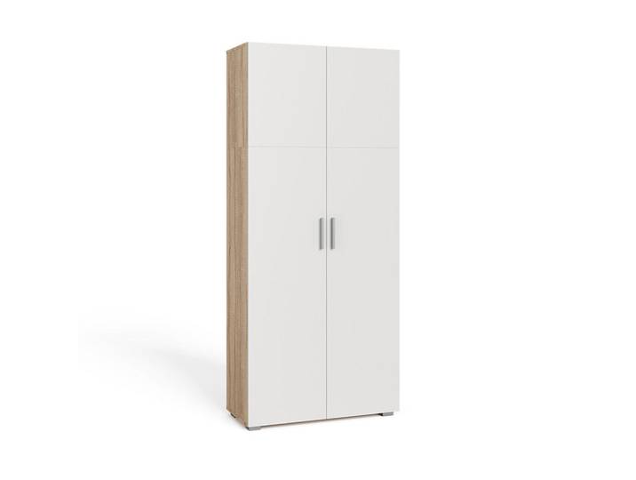 Vicco Aktenregal Frank, Weiß/Sonoma, 80 x 182.4 cm, Weiß, Sonoma Eiche, Holzwerkstoff, 5 Fächer, Rechteckig, 80x182.4x37 cm, Büromöbel, Aktenschränke