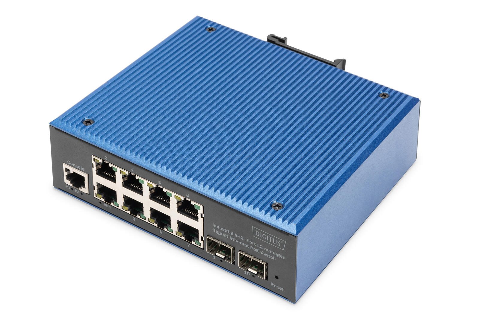 Digitus Industrieller 8+2-Port L2 managed Gigabit Ethernet PoE Switch DN-651157