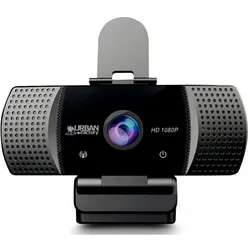 Urban Factory Webee Webcam USB Full HD 1080p 2m Pixels Autofocus (2 Mpx), Webcam, Schwarz