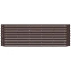 Helloshop26 - Hochbeet für Pflanzen Blumen Terrasse Garten pulverbeschichteter Stahl braun 02_0039552
