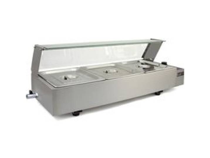 Vitrine Bain Marie Electrique Professionnel KuKoo - 3 Bacs GN 1/2 - Acier Inoxydable - 1500 Watt