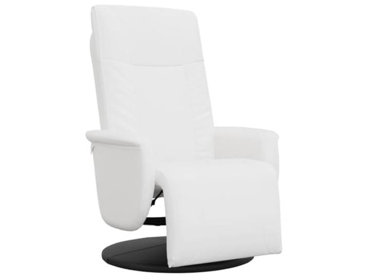 vidaXL Relaxsessel mit Fußteil Weiß Kunstleder