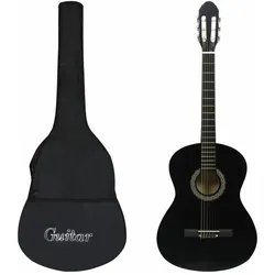vidaXL Haconon (Hartplastik, Lindenholz, Nylon, Textilgewebe), Gitarre, Schwarz