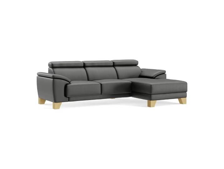 Ecksofa Lynn 2.0, Johann Jakob, kat. j, mercury black, Leder