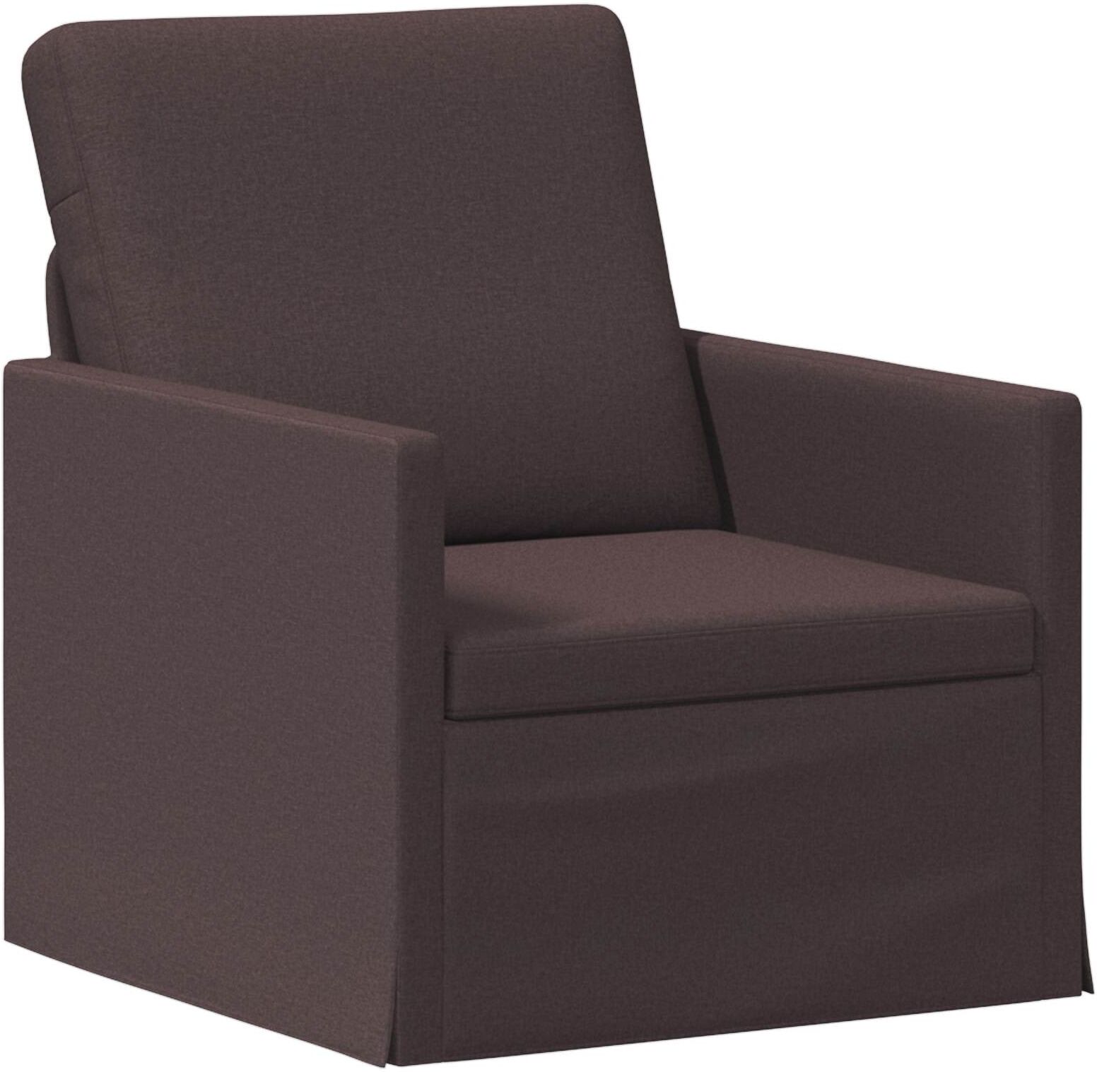 vidaXL Fauteuil Marron foncé 70 x 81 x 82 cm Tissu