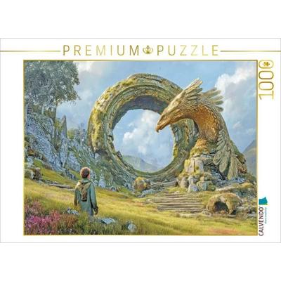 CALVENDO Puzzle Mystische Oroboros und Steinbauten | 1000 Teile Lege-Größe 64 × 48 cm Foto-Puzzle für glückliche Stunden