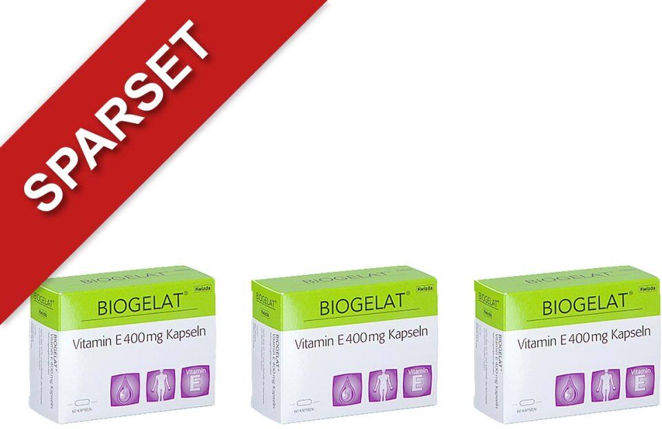 BIOGELAT Vitamin E Kapseln 400I.E. 3x60stk