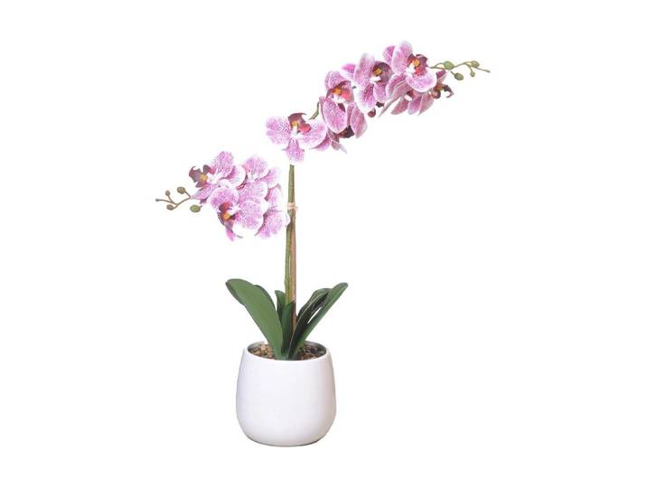 Kunstblume CHALET Orchidee im Topf 56 cm , rosa (rosa, weiß), H:56cm, Kunststoff, Kunstpflanzen, Kunstblume, Elegante, künstliche Orchidee