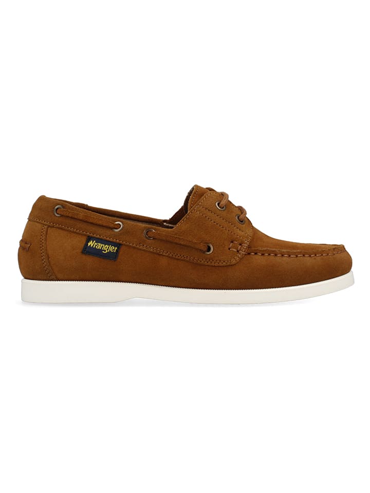 Wrangler Leder-Slipper in Hellbraun - 43