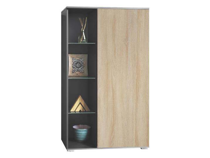 VITRINE Davos Eiche sägerau