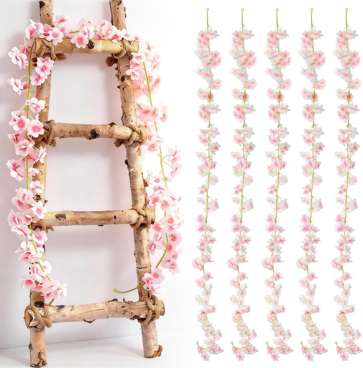 Merkloze kunstmatige kersenbloesemslinger van 180 cm voor decoratie