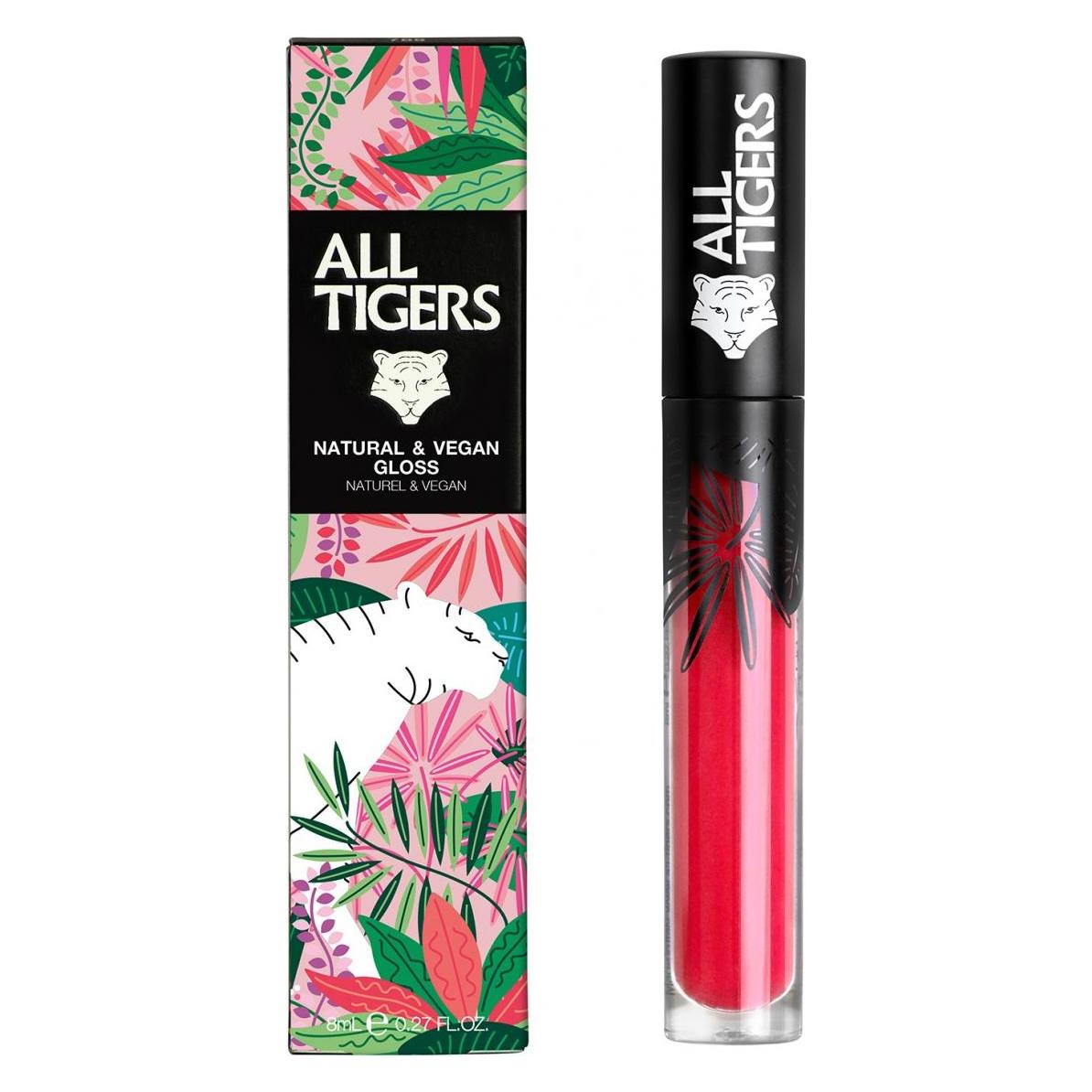 All Tigers Natural & vegan Gloss - 801 RASPERRY RED (Himbeer-Rot) (3701243208013)