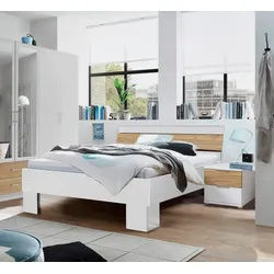 Pol Power Bett mit Nachttischen Timbon 180 x 200 cm Dekor Weiß