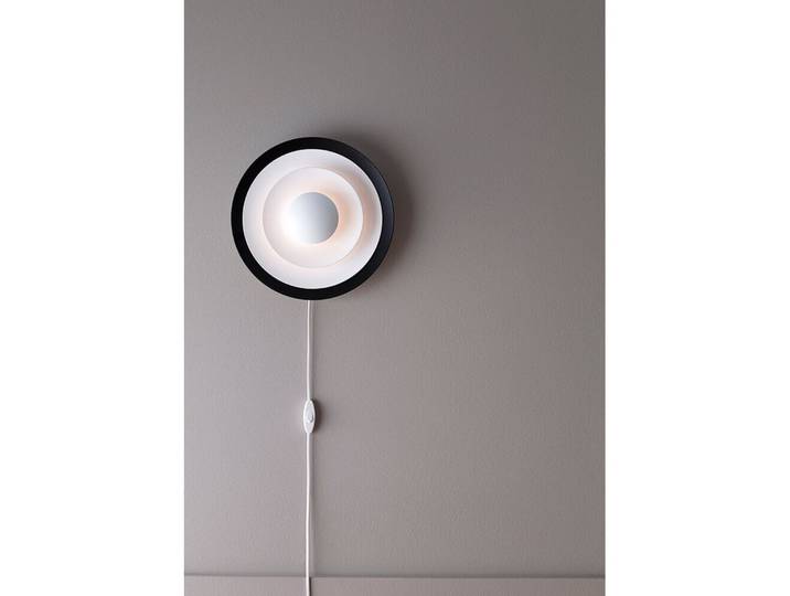Diablo LED-Wandleuchte, rot/schwarz, Ø 30 cm - Belid - Wohnzimmer - Metall