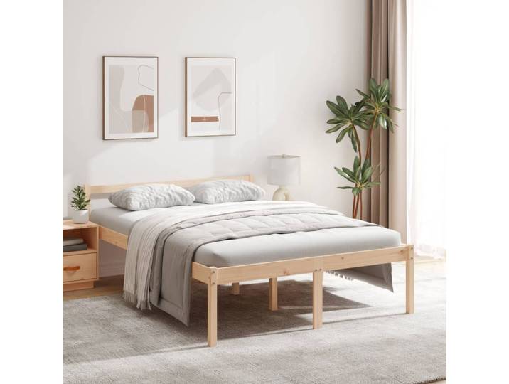 vidaXL Seniorenbett 140x190 cm Massivholz Kiefer