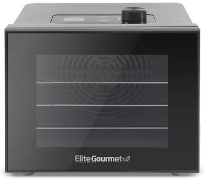 Elite Gourmet Digital Food Dehydrator with 4 Stainless Steel Trays