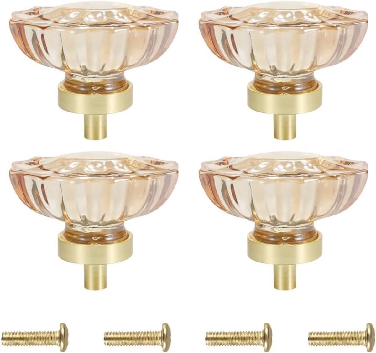 Vintage Kristallen Lade Knoppen - 4 Stuks Zinklegering Handgrepen voor Meubels