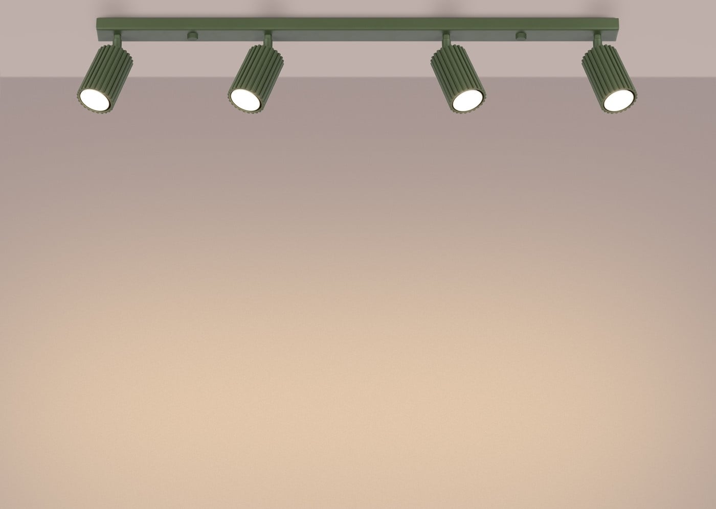 Sollux Lighting Plafondlamp KARBON 4L LED olijgroen