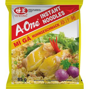 A-One Fertiggericht Mi Ga, Nudelsuppe mit Huhngeschmack, je 85g, 30 Stück