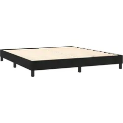 Décoshop26 - Lattenrost auf Beinen Bettgestell 180x200 cm schwarzer Samtbezug TDL0206996