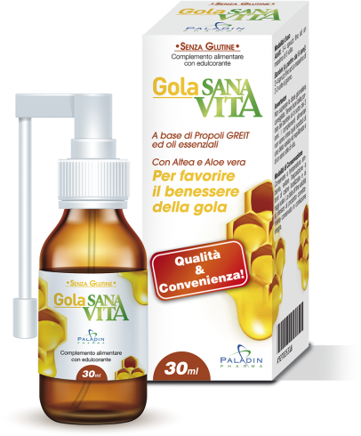 PALADIN PHARMA SpA Sanavita Gola Spray 30ml - Spray per il Benessere della Gola
