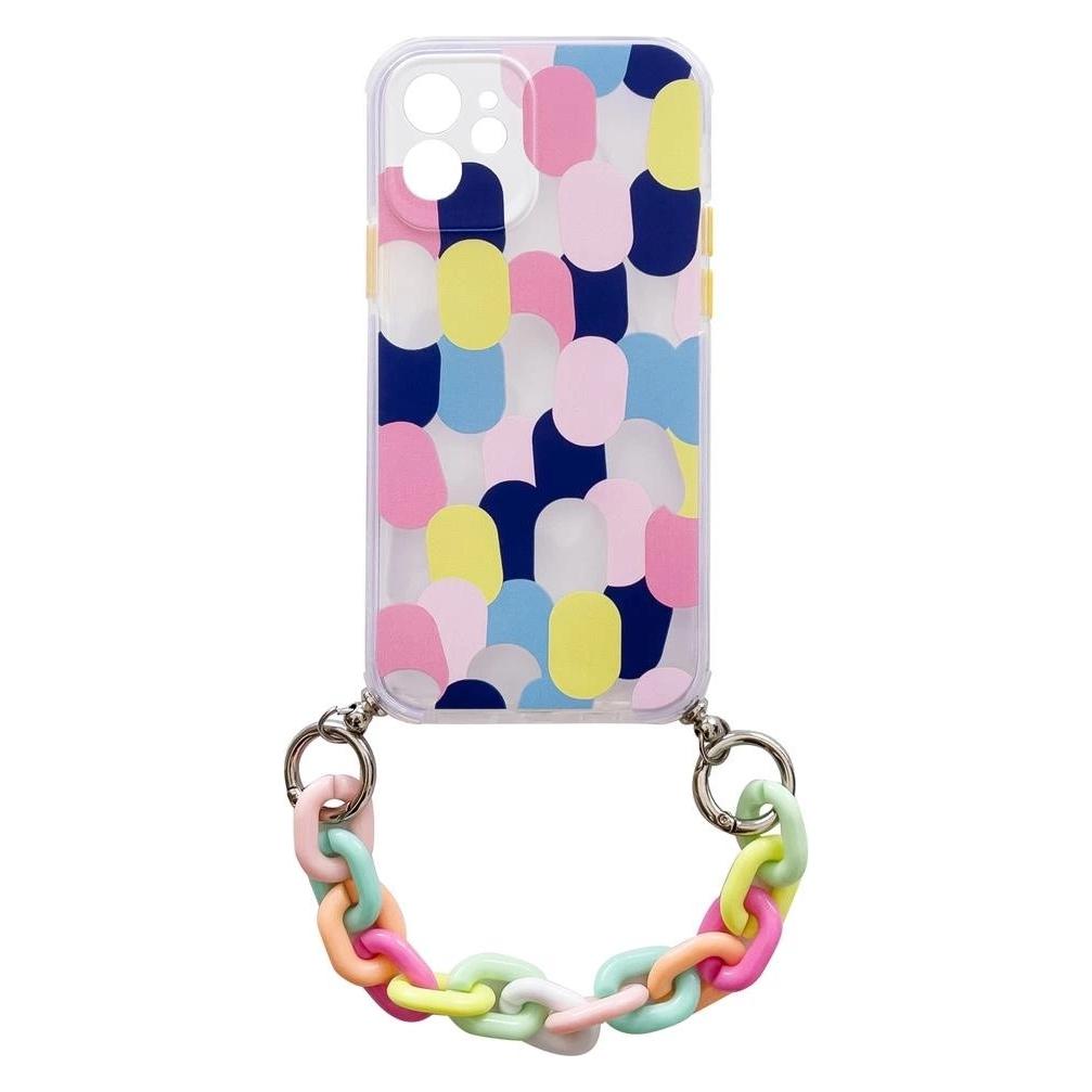 Hurtel Color Chain Case Gel elastisches Etui mit Kettenanhänger für iPhone 8 Plus / iPhone 7 Plus mehrfarbi (Apple iPhone 7 Plus, Apple iPhone 8 Plus) (1404978613)