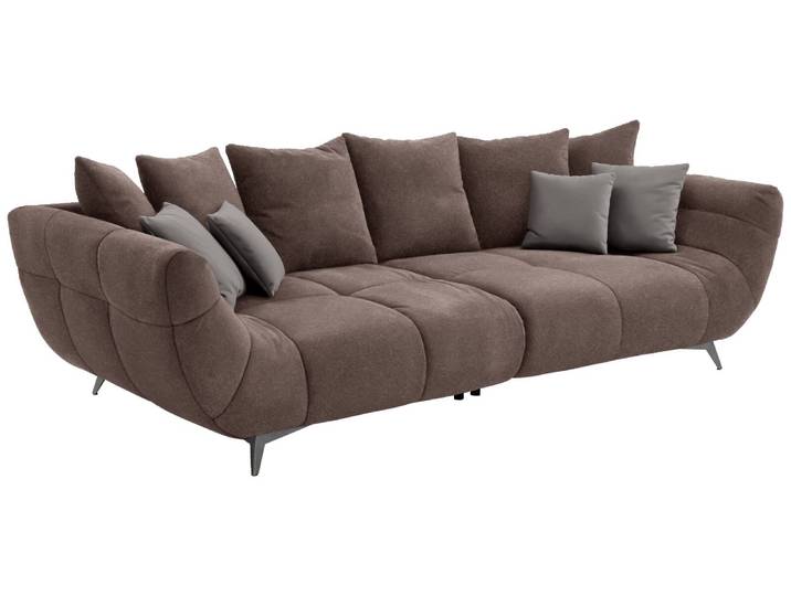Hom´in Big Sofa FELLINI II., taupe, Microfaser