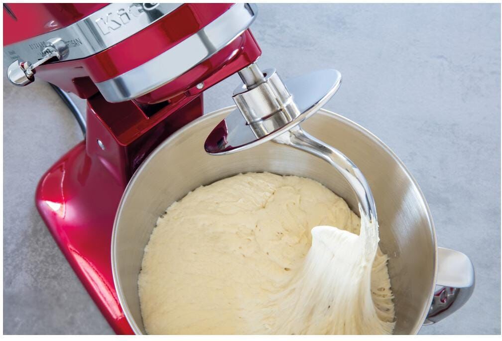 Knethaken KITCHENAID "5KSM5THDHSS", silber (grau), Edelstahl, Küchenmaschinen-Rührelemente, Knethaken grau Einheitsgröße