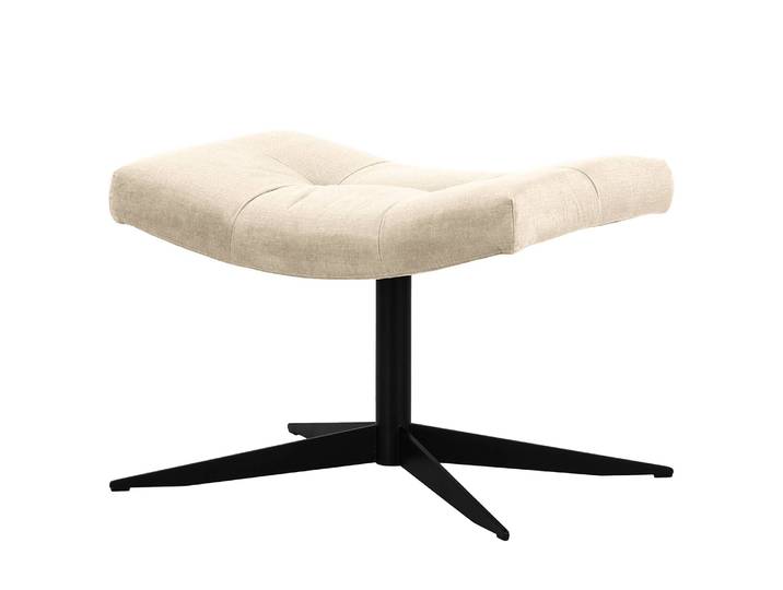 Polsterhocker Mandes 67 x 47 x 50cm Beige/Kaschmir Microfaser Faria: Kashmir