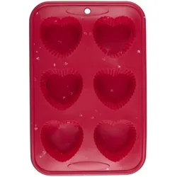 alpina Backform Herzform Valentinstag 26,3x17,3cm, Backform, Rot, Rosa
