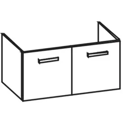 Artiqua 411 Waschtischunterschrank für P3 Comforts 233210, 233310, 233410 Graphit Struktur quer, 411 411-WU2T-D60-7098-401