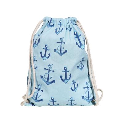 Turnbeutel CHAM CHAM "Trend Turnbeutel aus Textil mit Ankern", Damen, blau, Textil, Taschen