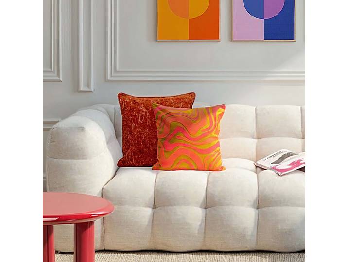 Coussin décoratif Royal Rouge/Rouge 45 x 45 x 15cm Polyester