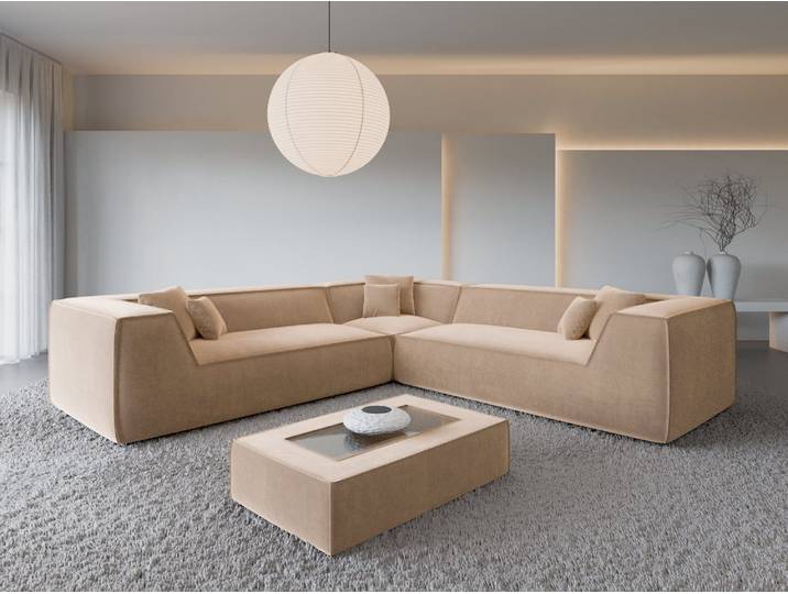 Ecksofa Monterola L-Form aus Stoff