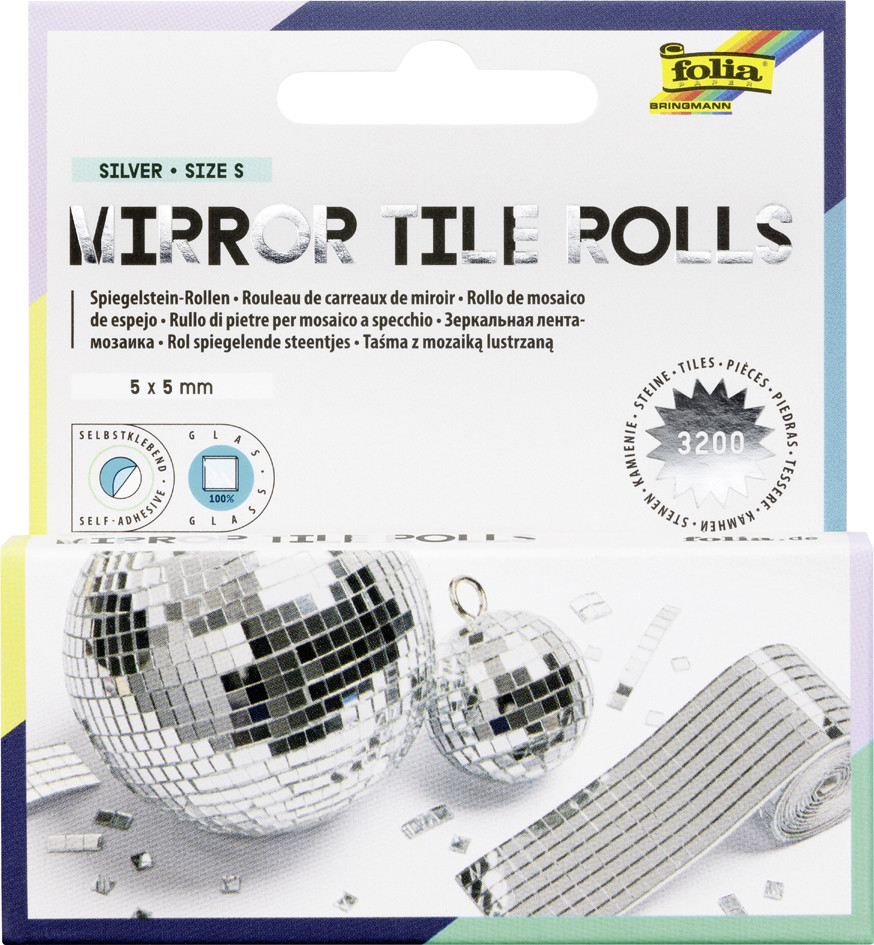 Folia Spiegelstein-Rolle Mirror Tile Rolls Maat S